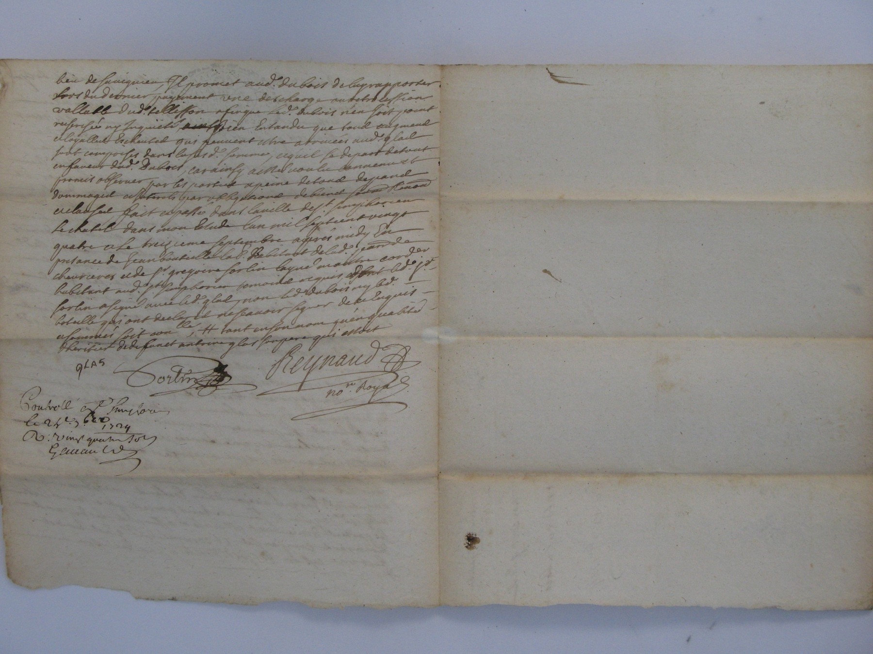 Page du registre
